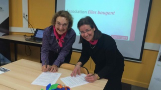 Signature d'une convention WIN Women in Nuclear - Elles bougent.
