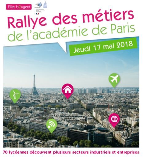 Rallye des métiers 2018 de l'Académie de Paris avec Elles Bougent