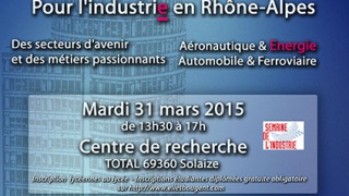 Invitation des marraines pour la Semaine de l'industrie le 31 mars, à 16h.